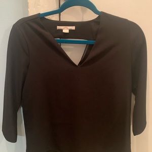 Simple black shirt with open back